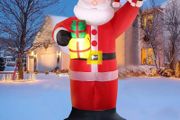 Aniepaa 8Ft Christmas Inflatable Santa Claus, Christmas Inflatables Outdoor Decorations with LED Lights, Blow Up Christmas Yard Decorations for Xmas Party and Holiday (FREE POSTAGE)