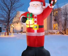 Aniepaa 8Ft Christmas Inflatable Santa Claus, Christmas Inflatables Outdoor Decorations with LED Lights, Blow Up Christmas Yard Decorations for Xmas Party and Holiday (FREE POSTAGE)