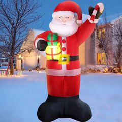 Aniepaa 8Ft Christmas Inflatable Santa Claus, Christmas Inflatables Outdoor Decorations with LED Lights, Blow Up Christmas Yard Decorations for Xmas Party and Holiday (FREE POSTAGE)