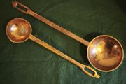 Pair of brass ladles