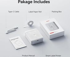 Label Maker Machine with Tape,D110 New Version Portable Bluetooth Label Printer, Wireless Handheld Sticker Maker with Multiple Templates for Organizing School Office Home