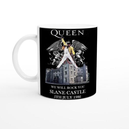 Queen Slane Castle Ireland 1986 Commemorative 11oz Ceramic Mug