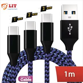 1M/2M/3M USB-C Lead For Samsung S9 S10+ S20+ Type C Charging Fast Charger Phone Cable Samsung