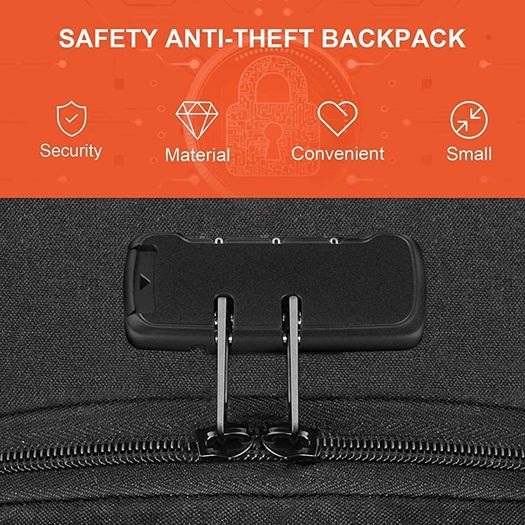 Anti-Theft Laptop Backpack Business Travel Backpack Bag with USB Charging Port Lock,Water Resistant College School Computer Rucksack Work Backpack for Mens Womens Fits 15.6 Inch Laptop (FREE POSTAGE)