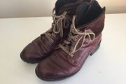Josepf Seibel  Burgundy Leather boots Size 8
