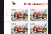 2001 Ireland Centenary of the Royal Irish Automobile Club (RAC) 32p/41c Hillmann Imp Commemorative Stamps Plate Block 1B1B1B1B Mint Never Hinged (MNH)