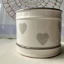 Grey Heart Print Pots (set of 2) Image 2