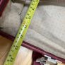 Vintage burgundy faux-leather suitcase Image 10