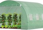 Polytunnel Greenhouse Poly Tunnels Gardening Walk In Pollytunnel Tent with Steel Frame