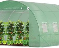 Polytunnel Greenhouse Poly Tunnels Gardening Walk In Pollytunnel Tent with Steel Frame