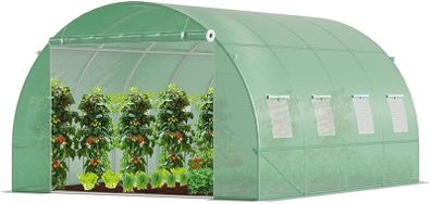 Polytunnel Greenhouse Poly Tunnels Gardening Walk In Pollytunnel Tent with Steel Frame