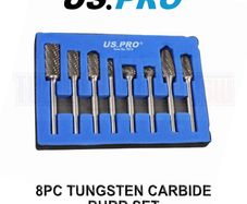 US PRO Tools 8pc 6mm Carbide Burr Set Burrs Tungsten Steel Hole enlarger 7073