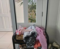 shoes and jacket rack
