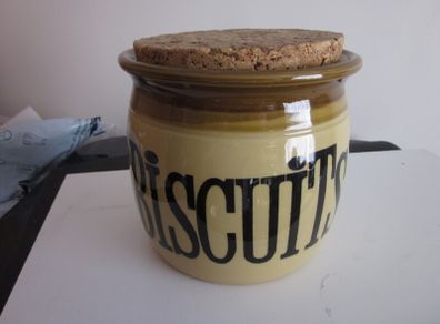 TG Green "Granville" Earthenware Biscuit Barrel Jar With Cork Lid