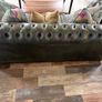 Deep Green Leather Chesterfield Sofa Image 4