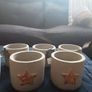 Miniature Painted Terracotta Pots Decorated with Glitter Star/Heart  ..  Three for 9.00e or 4.00e Each . Price Drop Image 2