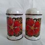 Midwinter , salt & pepper shakers, Stonehenge, Nasturtium, 1970s pottery, 1970s tablewear Image 2