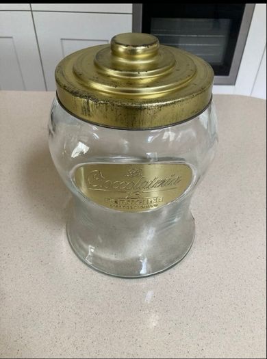 Chocolate Glass Jar 70's # 4