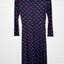 Hobbs london midi alone fit and flare dress with dog print navy autumnal chic Image 6