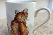 Hand Painted Cat Theme Mug