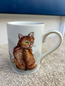 Hand Painted Cat Theme Mug