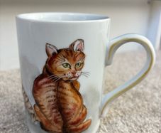 Hand Painted Cat Theme Mug