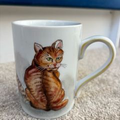 Hand Painted Cat Theme Mug