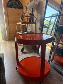 Vintage Italian Red Bar Cart