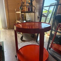 Vintage Italian Red Bar Cart