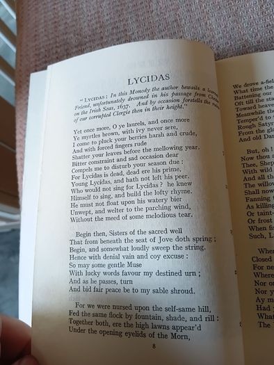 1930s-1940s Lycidas. John Milton. William Wordsworth. Dept. Of Education. Ireland. Vintage.