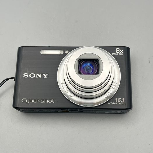 Sony DSC-W730 16.1MP Digital Camera Black Tested - Full Kit