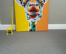 Giraffe Picture and Giraffe statuette