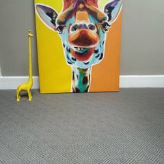 Giraffe Picture and Giraffe statuette