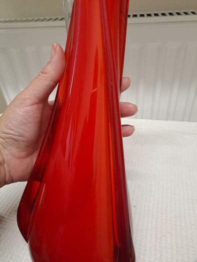 Murano glass Sommerso beak vase or jug