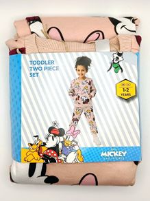 Toddler Two Piece Set Pink 1-2 Years Regular Fit Minnie Mouse Daisy Duck Disney Aldi New