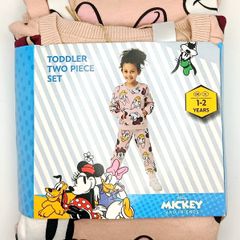 Toddler Two Piece Set Pink 1-2 Years Regular Fit Minnie Mouse Daisy Duck Disney Aldi New