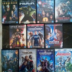 Marvel Superhero Movie Dvd Bundle Lot Iron Man, Avengers, Hulk, Thor, Guardians Of Galaxy Etc