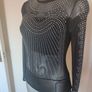 Parisian black mesh  diamante bodysuit long sleeve size UK10 EU38 Perfect condition Postage included Image 4