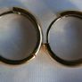 Vintage Gold Plated Hoops Earrings Image 4