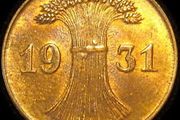 Rare 1931 Weimar Republic coin - Germany 1 Pfennig