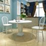 Dining Chairs 2 pcs White Solid Rubber Wood Image 5