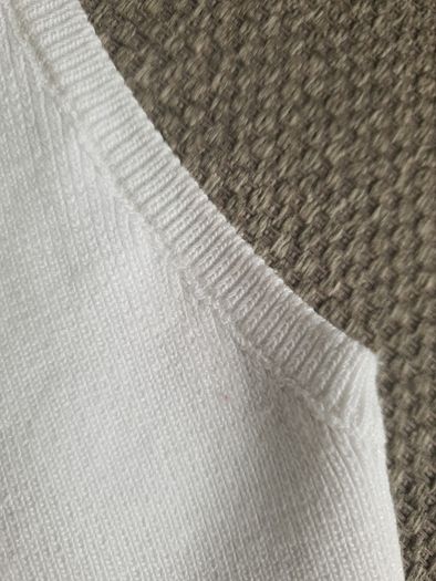 Zara white fine knit top uk 8-10