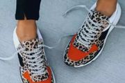 size 4-8 sneakers Leopard Mesh