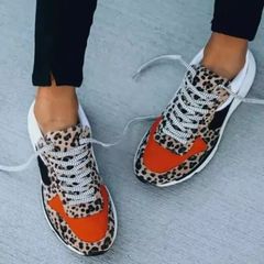 size 4-8  sneakers Leopard Mesh