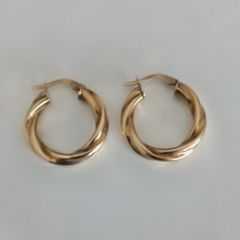 9K gold hoop earrings