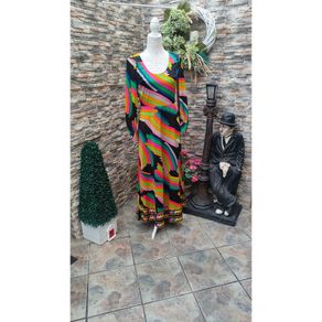 Vintage 60s 70s psychedelic abstract print maxi dress size small postage included