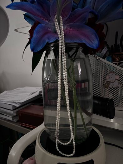 1.2 M  S925 nature spring water rice necklace