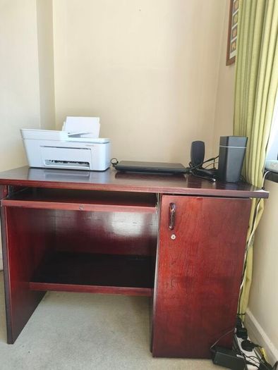 Computer desk -Mahogany wood.