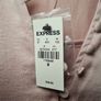 Womens Express Portofino silky long sleeve shirt blouse Size Medium slim light pink BNWT BRAND NEW Image 9