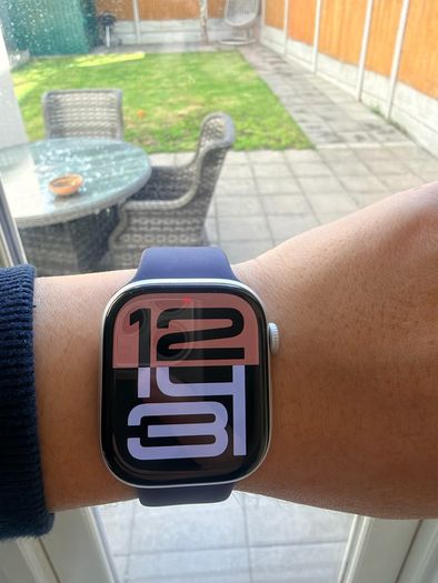 Like New Apple Watch Series 11, 46mm Silver, Blue Rubber Band
